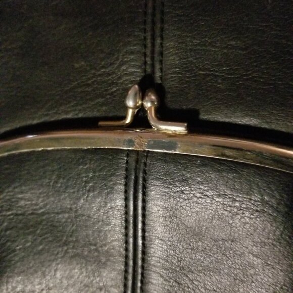 Authentic Vintage 1960's Black Coach Bonnie Cashin Legacy DoubleKiss Lock Purse - Picture 6 of 13